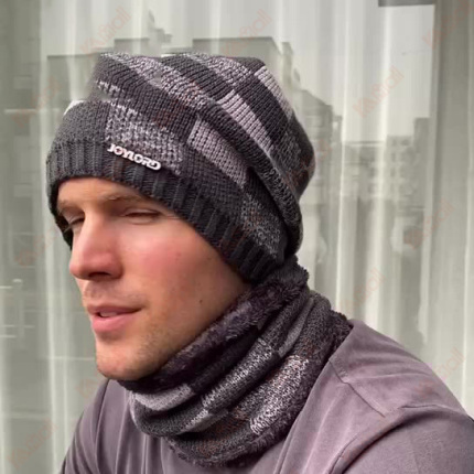 grey beanie knitted hat outdoor applicable